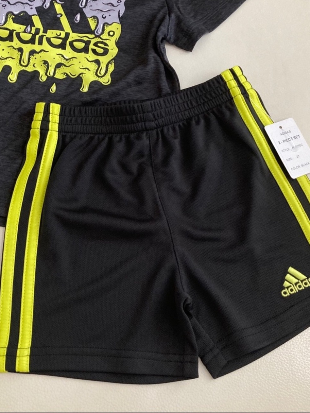 Adidas active performance shorts tee set 6205 - Picture 3 of 6